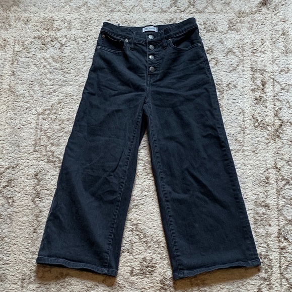 Madewell Denim - Madewell wide leg crop jeans 26